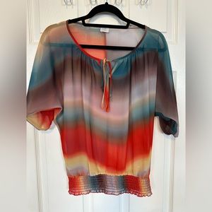 Short sleeve transparent shirt from Suzy Shier